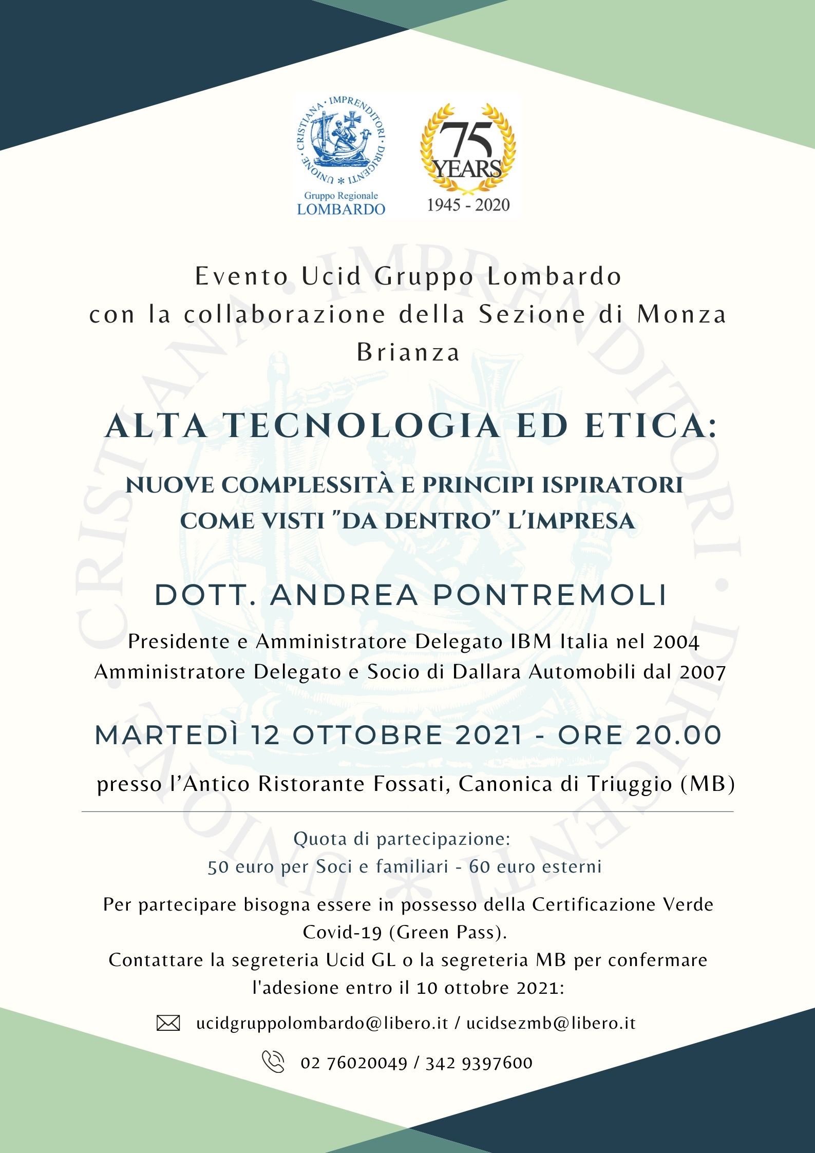 ALTA TECNOLOGIA ED ETICA - evento GL e MB